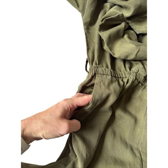 L’Academie Revolve Reed Jumpsuit M No Belt Olive Green - Picture 10 of 11